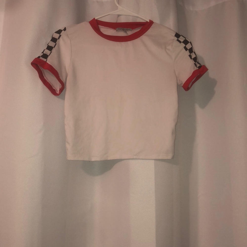 Charlotte Russe Checker Patterned Crop Top